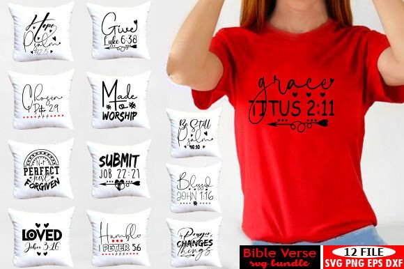 Bible Verse SVG Bundle: Perfect for T-Shirt Designs and Graphics