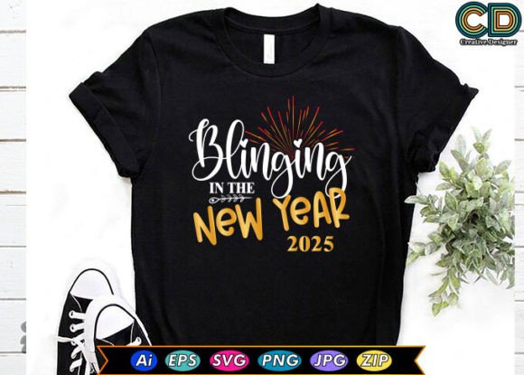 Blinging in the New Year: A Sparkling Addition to T-Shirt Designs and Graphics