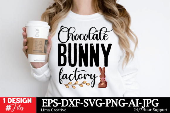 Chocolate Bunny Factory SVG for T-Shirt Designs and Graphics