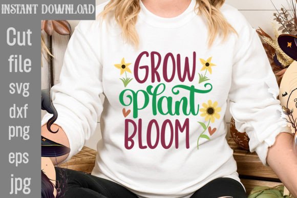 Grow Plant Bloom SVG: A Versatile T-Shirt Design Graphic