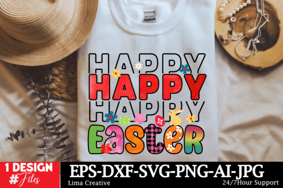 Happy Easter Graphics for T-Shirt Designs and More